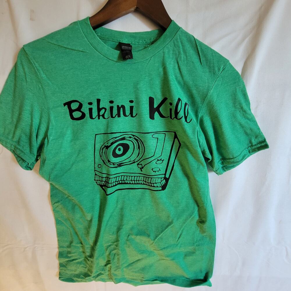 Bikini Kill  band t shirt  size small Green